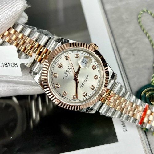 롤렉스 시계 레플리카 DateJust 126331 Gold Wrapped Sliver Dial GM Factory 41mm