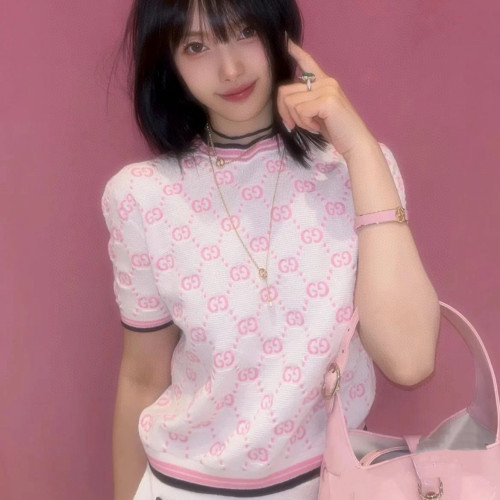 구찌 레플리카 자카드 니트 반팔티